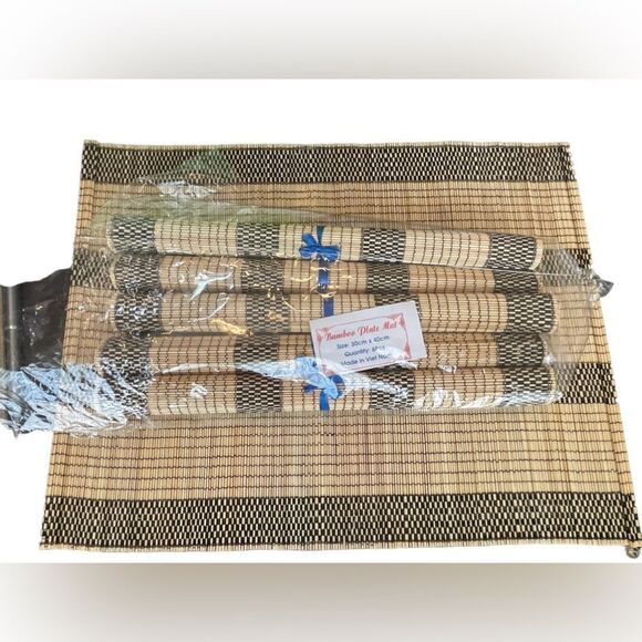 6 PIECE BAMBOO PLACEMAT SET - Picture 2 of 8
